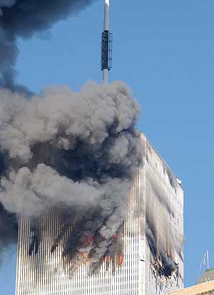 Incendies dans la Tour Nord du World Trade Center