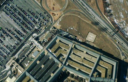 Vue aérienne du Pentagone avant l'attaque