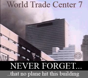 Animation GIF de l'effondrement de la tour 7 du World Trade Center