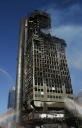 Tour Windsor (à Madrid) après l'incendie