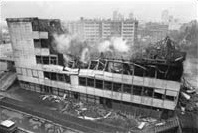 Lycée Pailleron après l'incendie qui l'a détruit